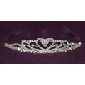 Banhado a Prata Crystal Tiara Rhinestone Headwear Cabelo Acessórios